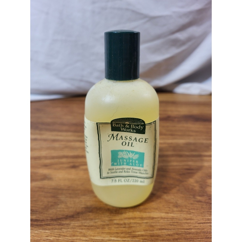 NWT Bath & Body Works Massage Oil 7.5 Oz Juniper